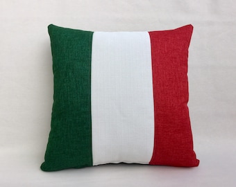 The italian flag pillow cushion