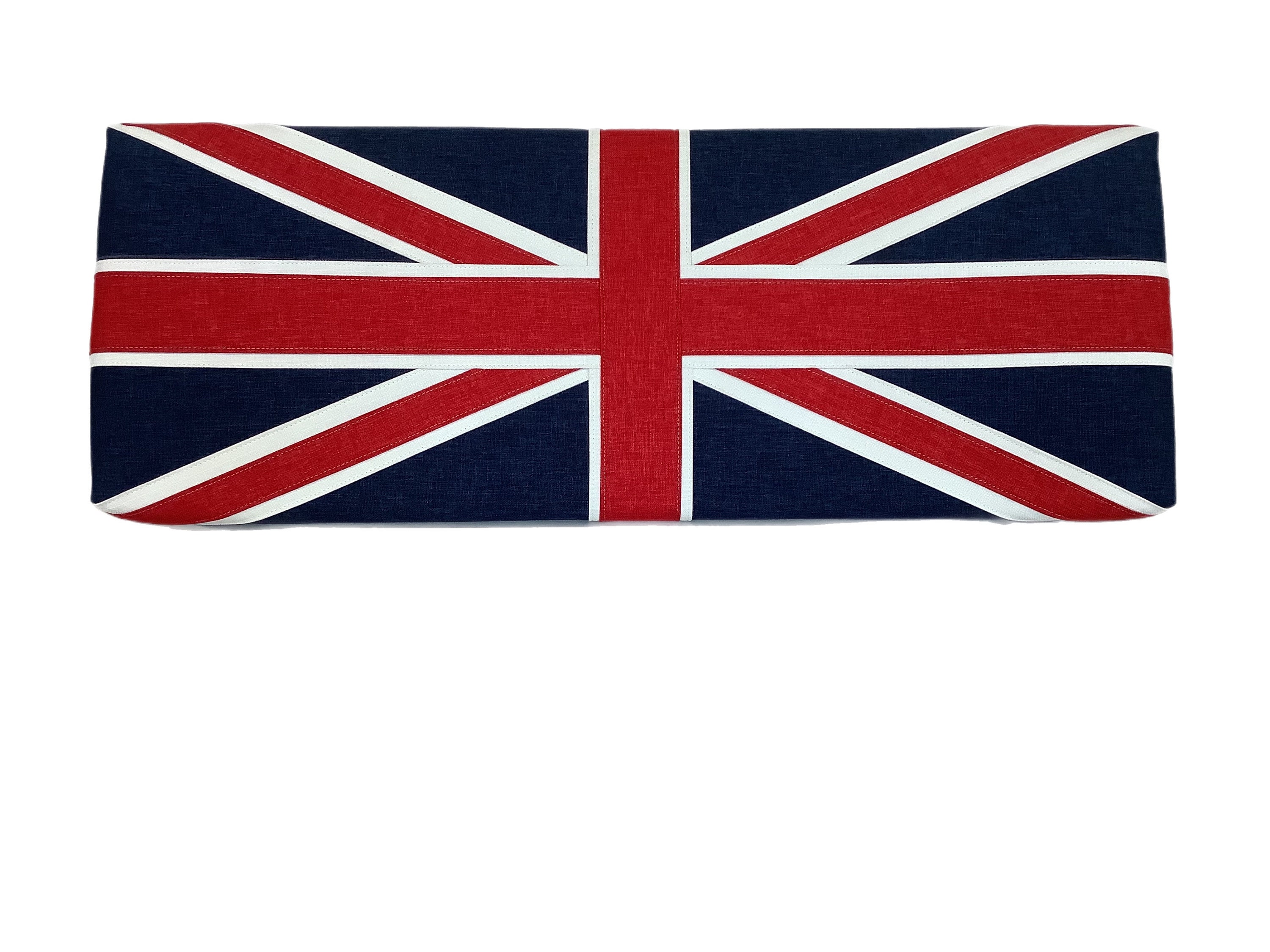 The traditional Union Jack Bench Seat cushion