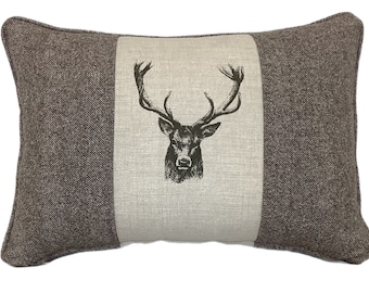 The wool and stag cushion