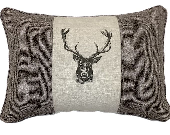 The wool and stag cushion