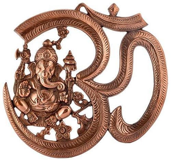 Beautiful Black Metal Wall Hanging of Ganesha Idol With Om Etsy Canada