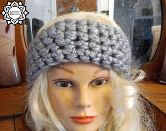 Chunky silver ear warmer