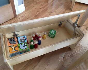 playroom bench with storage