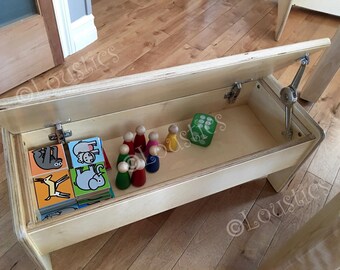 playroom storage bench