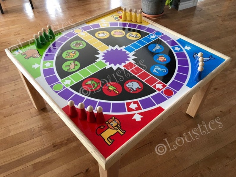 Large wooden table top game board for children printed on Etsy