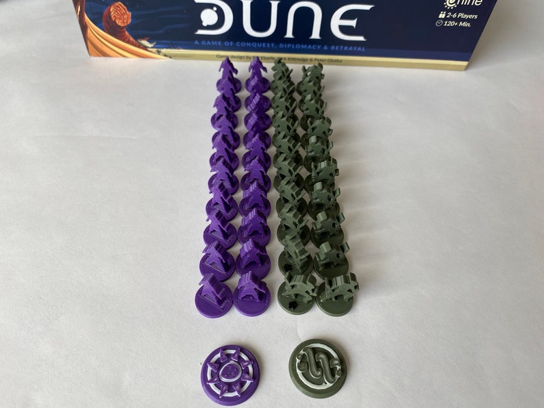 Player and Clan Tokens for Dune Board Game Ixian Exp Only