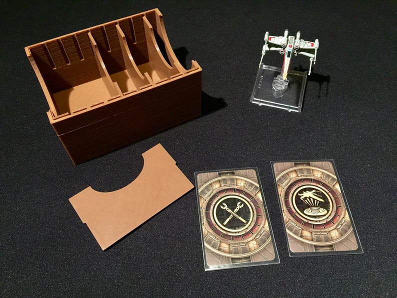 X-Wing Miniatures Upgrade Card Holder (optional lid) X-Wing Miniatures Upgrade Card Holder (optional lid)