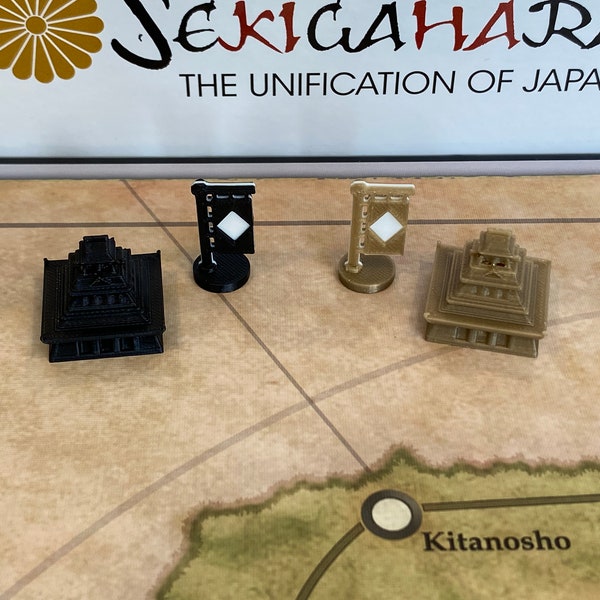 Castle and Flag Tokens for Sekigahara