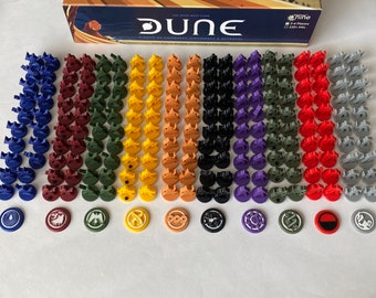 Player and Clan Tokens for Dune Board Game