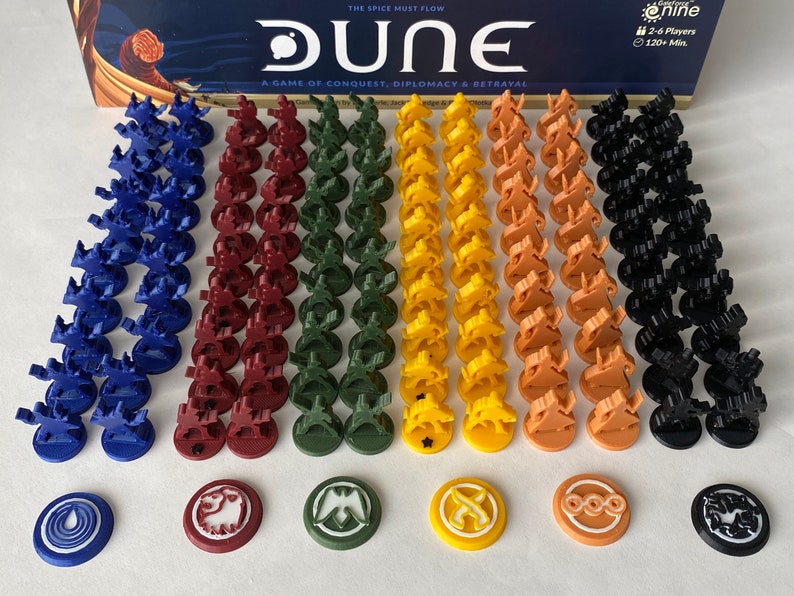 Player and Clan Tokens for Dune Board Game Base Only