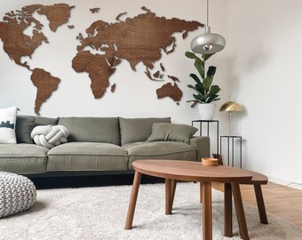 Wooden World Map