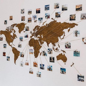 Mapa mundial de madera