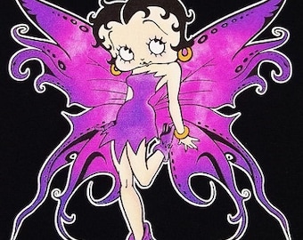 Vtg 1994 Betty Boop Boopwear T-shirt Pink Purple L 90s