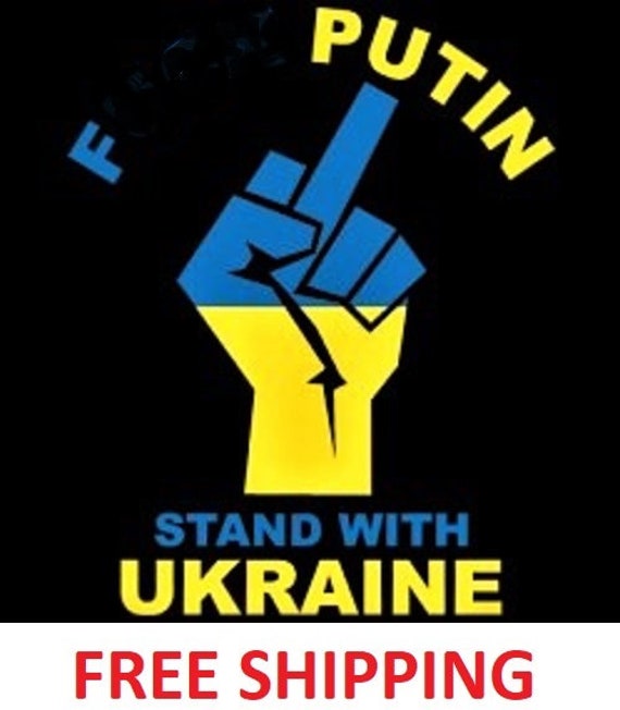 I Support Ukraine, I Stand With Ukraine With Ukraine Flag Maglietta