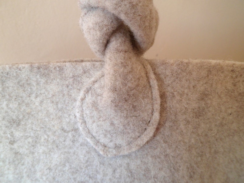 Casual elegant beige bag, felt bag, wool bag, hand bag, Italian bag, shopper, shopping bag, hand made in Italy bag, BeFeltBags image 4