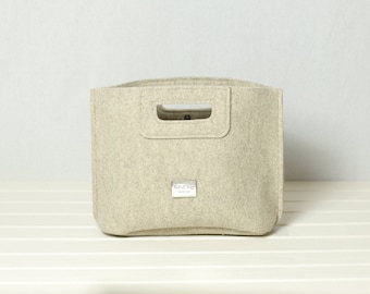 "Elena" handbag beige color