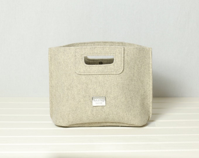 "Elena" handbag beige color