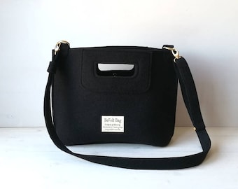 "Elena mini"  bag with shoulder strap black