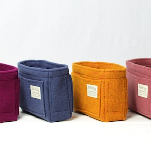Bag insert for Speedy 35, wool felt organizer, tote felt purse insert organizer, bag in bag, handmade in Tuscany, Italian bag