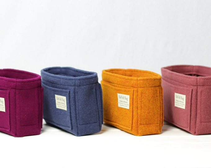 Bag insert for Speedy 35, wool felt organizer, tote felt purse insert organizer, bag in bag, handmade in Tuscany, Italian bag