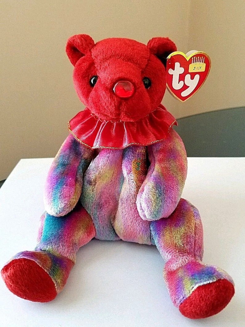 TY JULY the BEAR BEANIE BABY MINT with MINT TAGS