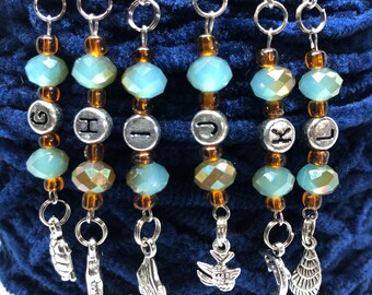Blue and Purple Round O Ring Snag Free Stitch Markers For Knitting Progress Keepers Knitting Supplies Small Fits Up to US Size 3 Needle