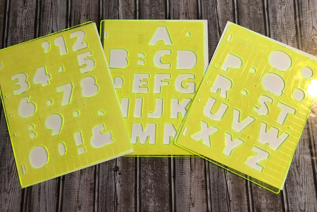 Fiskars Alphabet and Numbers Templates 4868 Etsy