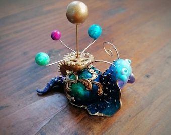 Fantasy orrery snail handmade whimsical
