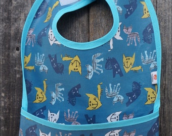 Baby bib set made of waterproof fabrics