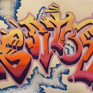 California Sunset SATOR1 Framed Letter Study/Graffiti Drawing