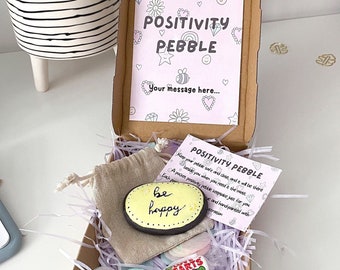 Positivity pebble, pocket pebble, hand painted rock, painted pebble, inspirational pebble, keepsake gift, positivity gift, positive pebbles