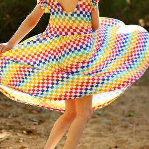 CLEARANCE Baby Toddler Girl Classic Flutter High LowTwirl Dress Sz 2T 4T image 2