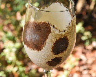 Hand Painted Cowhide Glassware
