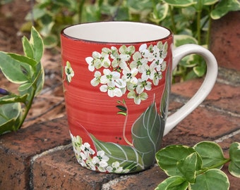 Hand Painted Hydrangea Mug