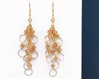 Champagne Quartz Earrings | Bridesmaid Jewelry | Bridal Jewelry