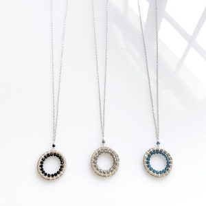 Silver Gemstone Pendant Necklace for Women London Blue Quartz image 6