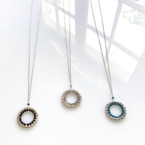 Silver Gemstone Pendant Necklace for Women London Blue Quartz image 4