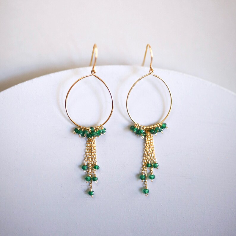 delicate gold earrings