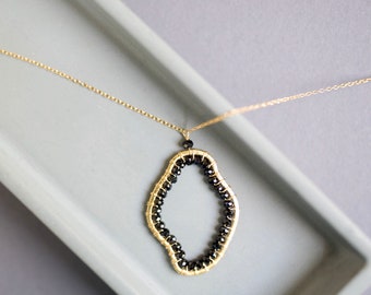 Black Pendant Necklace for Women | Minimalist Necklace
