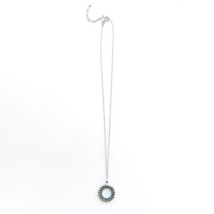 Silver Gemstone Pendant Necklace for Women London Blue Quartz image 3