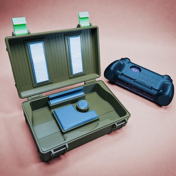 ProtoPrintLab AYN Thor Grip Case - Rugged Travel Hard Shell with TPU and Felt