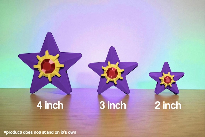 Starmie pokemon fidget spinners on a table