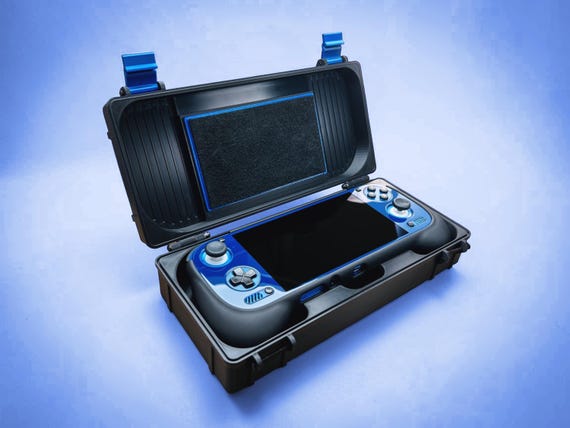 その他 AYN ODIN 3 Pro clear Blue + TPU SHELL AYN Odin 3 TPU Grip Case - Rugged Travel Hard Shell With TPU and