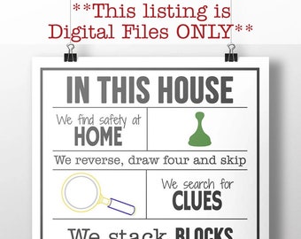 Printable Personalized Classic Board Game Wall Art~Custom Game DIGITAL FILE~Gift for Board Gamer~Board Game Geek Gift~Personalized Art Print