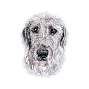 Irish Wolfhound Sticker~Hand Drawn Dogs Kiss-Cut Decal~Pretty Pet Accessories~Gift for Dog Lover~Irish Wolfhound Gifts
