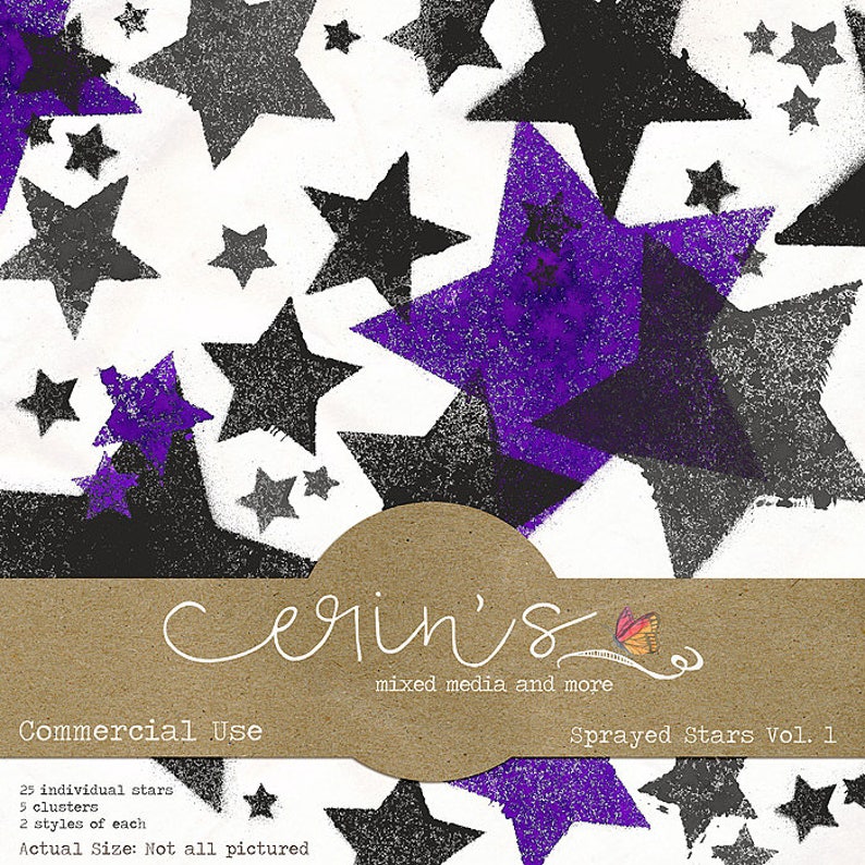Sprayed Stars Vol 1~high Quality Cu~digital Stars~sprayed Ink Stars ...