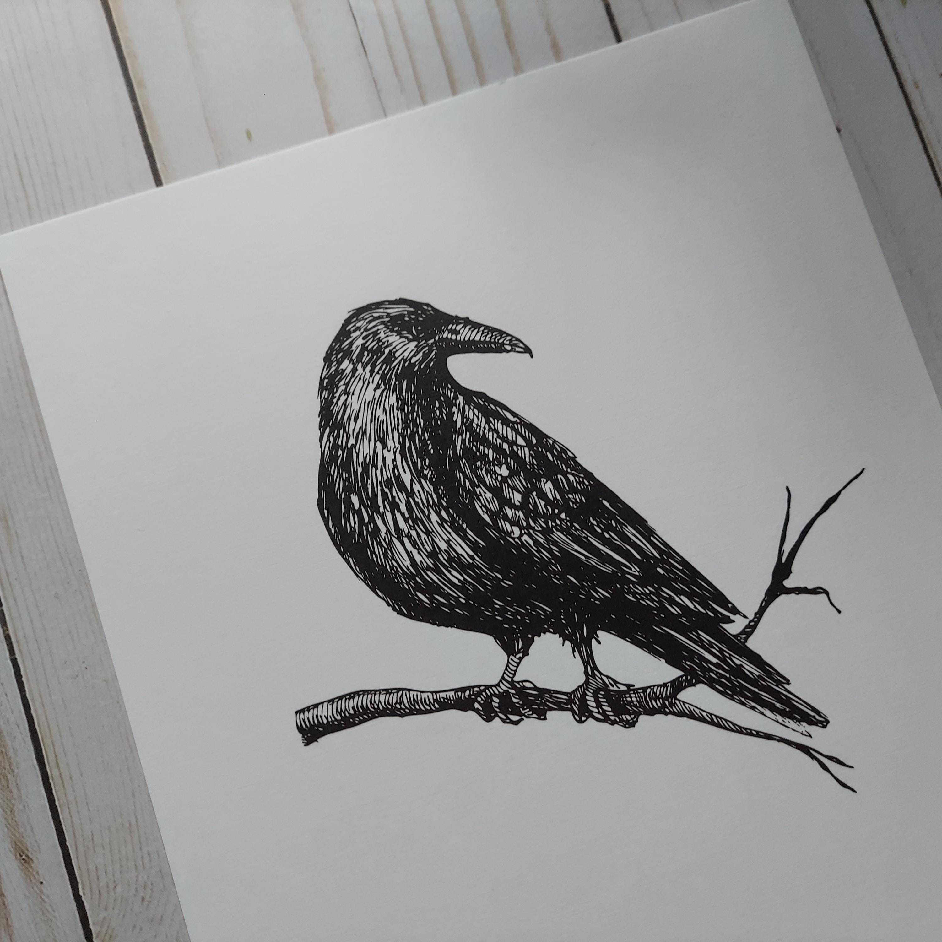 Ink Raven Art Print - Clearance Art Prints - Etsy
