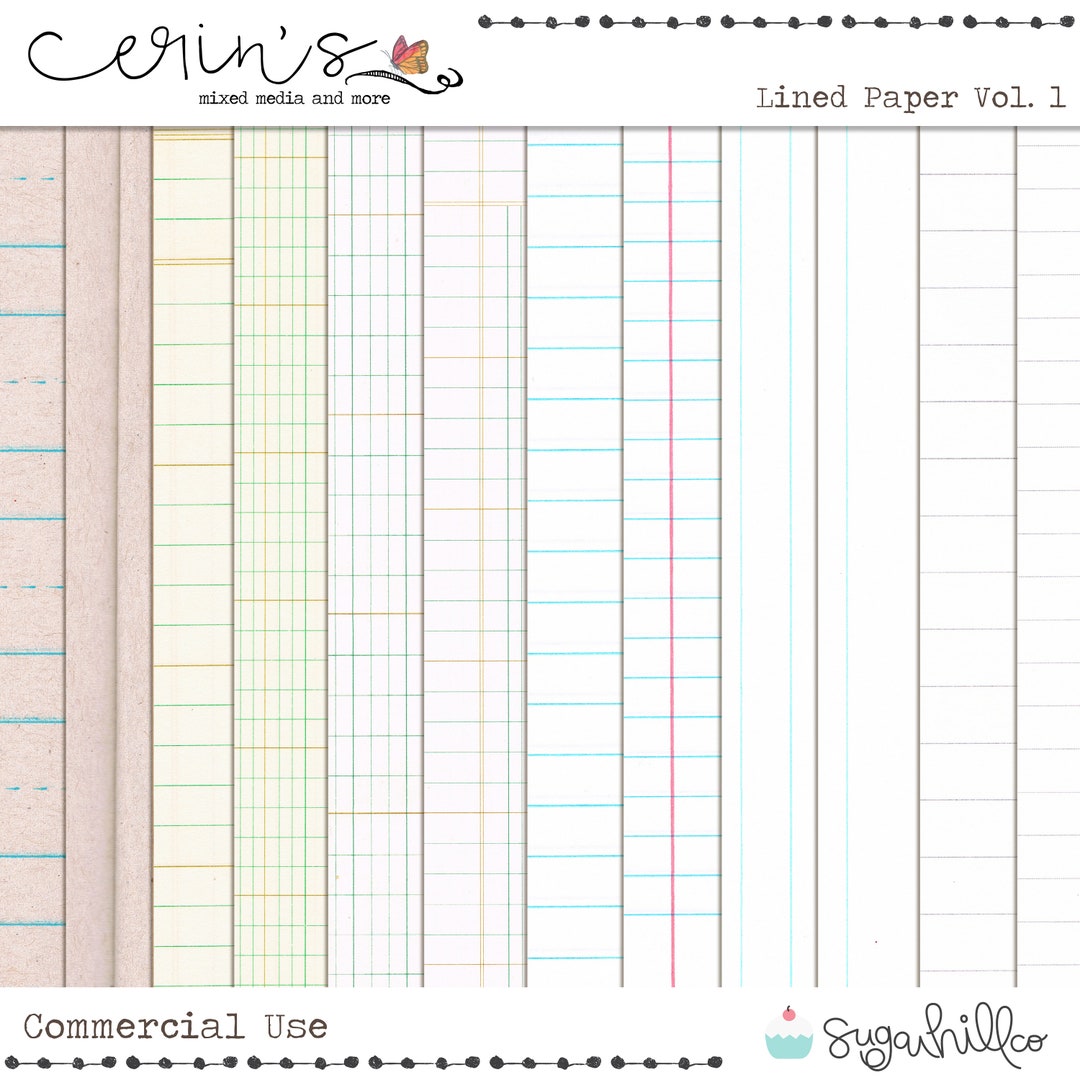 Digital Lined Paperdigital Notebook Paperdigital School - Etsy