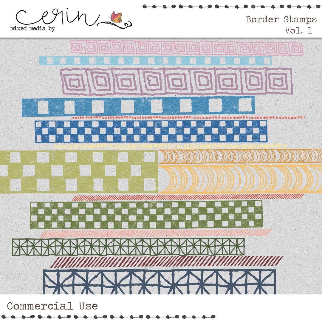 Border Stamps Vol. 1~commercial Use Digital Border Bits~high Quality CU ...