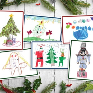 The Hope Gala-kaartenset ~ Liefdadigheidsdonatie voor elke verkoop ~ Kindertekeningen ~ Voor de kinderen ~ Door kinderen getekende kerstkaartenset ~ 5 x 7 kerstkaarten